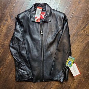 NWT Corvette C5 Black Leather Jacket Size S